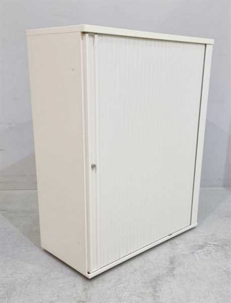 Steelcase - Querrolloschrank 3 OH, B 90 cm weiß