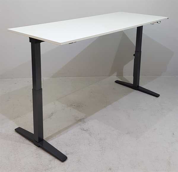 K & N - Steh-Sitz-Schreibtisch 200 cm, grau /anth.