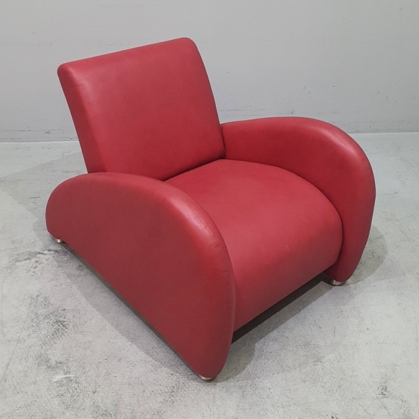 Sessel - Leder Design Sessel rot