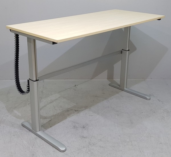 CEKA - Steh- Sitz- Schreibtisch 200 cm, ahorn