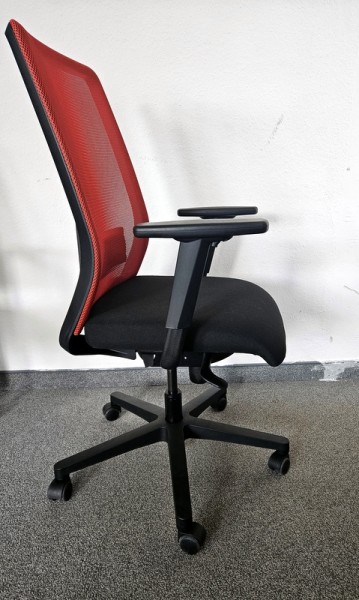 Bürodrehstuhl - Living Chair rot/schw.
