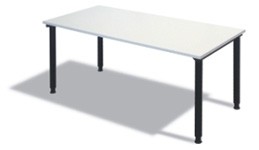 Schreibtisch B 120 cm, Rundfuß HV