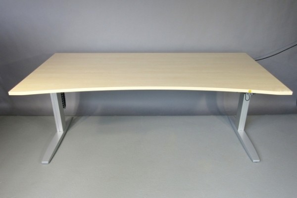 CEKA - Steh- Sitz- Schreibtisch 200 cm, ahorn Ergo