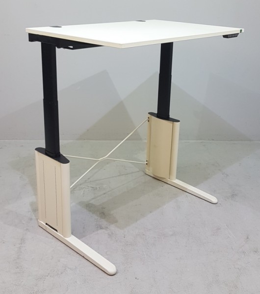 K & N - Steh-Sitz-Schreibtisch 120 cm, weiß