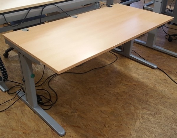 K & N - Steh-Sitz-Schreibtisch 160 cm, buche