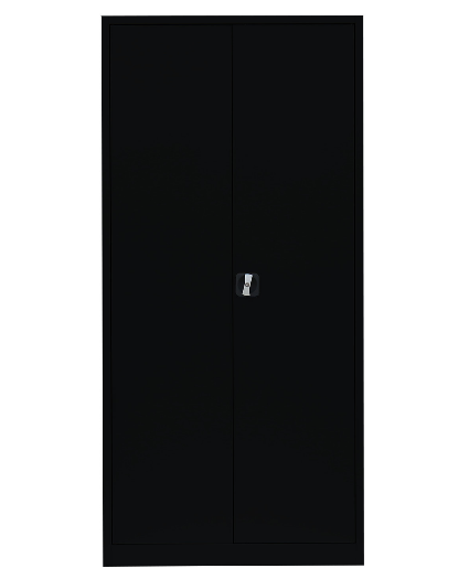 Stahl- Mehrzweck-Kleider-Schrank, B 92 cm schwarz