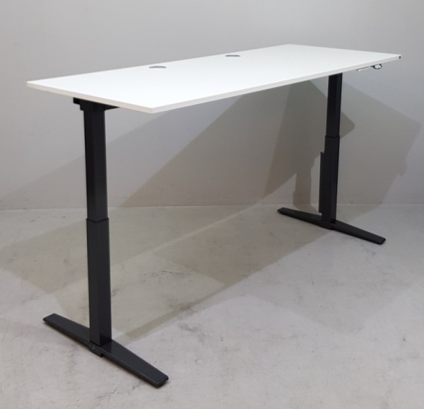 K & N - Steh-Sitz-Schreibtisch 200 cm, weiß Talo.S