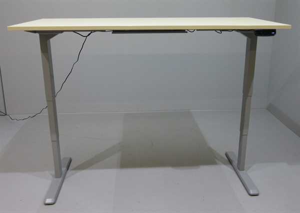 Steh- Sitz-Tisch B 160 cm, Gestell silber