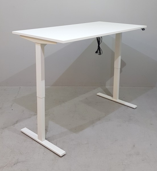 Steh-Sitz-Tisch B 180 cm, Gestell weiß,